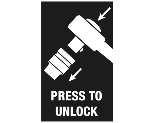 Symbol: Zum Entriegeln drücken