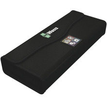 Schwarze Werkzeugtasche von Wera mit Firmenlogo