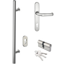 Haustür DW04 Kiefer RAL 7016 anthrazitgrau 1000x2100 mm DIN Rechts (nach innen öffnend)