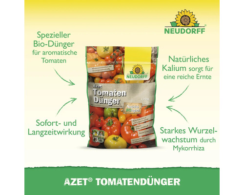 Azet Tomatendünger Packung für aromatische Tomaten und reiche Ernte