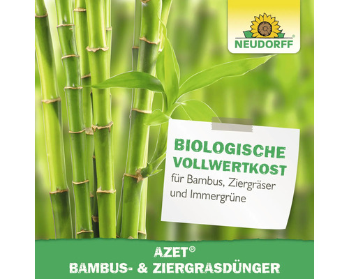 Neudorff Azet Bambus- und Ziergrasdünger mit Hinweis auf biologische Vollwertkost