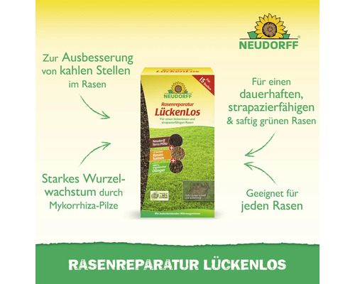 Neudorff LückenLos Rasenreparatur zur Ausbesserung von kahlen Stellen im Rasen