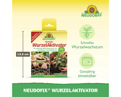 Neudorff Neudofix Wurzelaktivator, Packung mit 13,6 cm Höhe, für optimales Wurzelwachstum