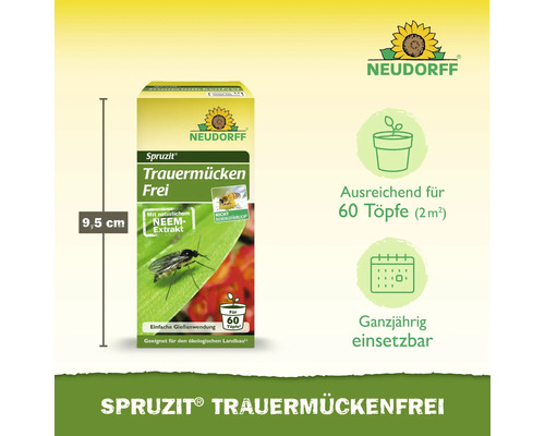 Verpackung Spruzit Trauermückenfrei mit 9,5 cm Höhe