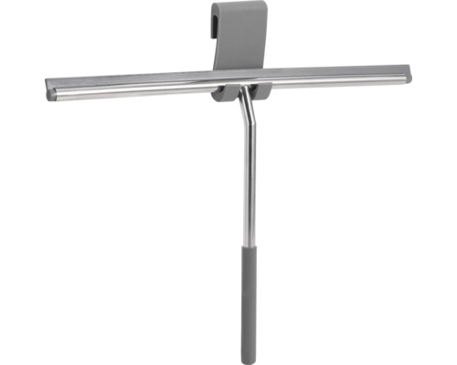 REIKA Duschkabinenabzieher TAMA mit Halter 40 cm grau/edelstahl Halter aus Silikon Duschabzieher mit Halterung aus Metall
