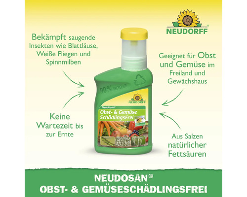 Neudorff Neudosan Schädlingsfrei für Obst und Gemüse zur Bekämpfung von Blattläusen, Weißen Fliegen und Spinnmilben