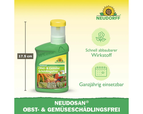 Neudosan Obst- und Gemüseschädlingsfrei Schädlingsbekämpfungsmittel, Flasche mit 17,5 cm Höhe