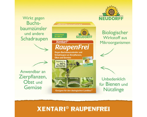 Xentari Raupenfrei gegen Buchsbaumzünsler und andere Schadraupen