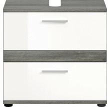 Waschtischunterschrank mit zwei Schubladen und Holzoptik