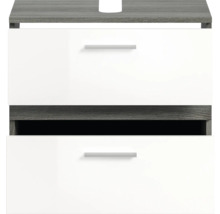 Waschbeckenunterschrank mit zwei Schubladen und Griffen