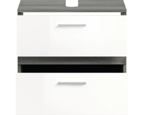 Waschbeckenunterschrank mit zwei Schubladen und Griffen
