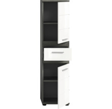 Hochschrank mit Regalfächern, einer Schublade und Türen für Badezimmer oder Wohnraum