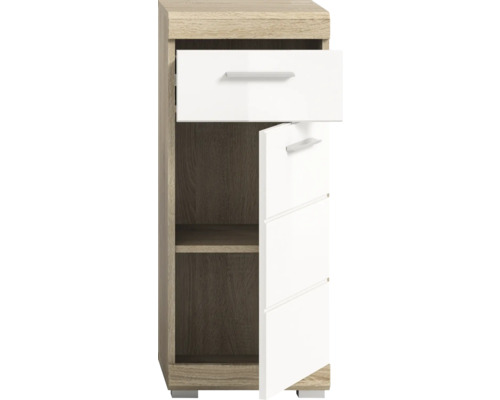 Beistellschrank mit Schublade, Tür und Regal