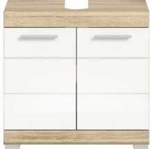Waschbeckenunterschrank mit zwei Türen und Holzdekor
