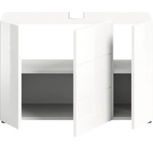 Weißer Badezimmerschrank mit zwei Türen und zwei Regalen