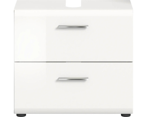 Waschbeckenunterschrank mit zwei Schubladen und Griffen