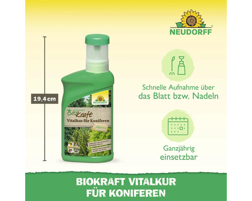 Neudorff Biokraft Vitalkur für Koniferen Flasche, Höhe 19,4 cm