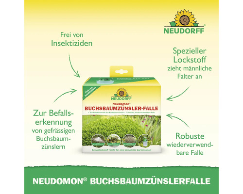 Neudomon Buchsbaumzünslerfalle zur Erkennung von Buchsbaumzünslern, ohne Insektizide, wiederverwendbar