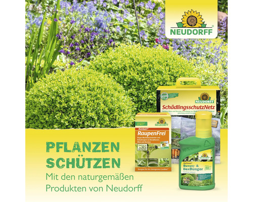Neudorff Produkte zum Pflanzenschutz im Garten.