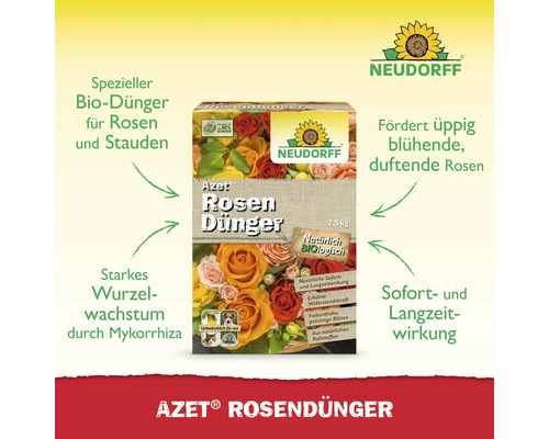 Azet Rosendünger Packung für üppige Blüten und starkes Wachstum