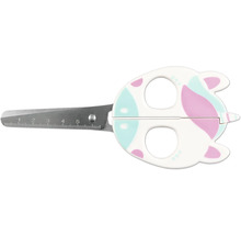 Kinderschere mit Messskala und Tierdesign
