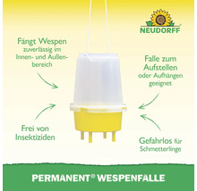 Neudorff Permanent Wespenfalle zum Aufstellen oder Aufhängen, geeignet für Innen- und Außenbereiche