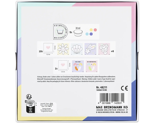 Waschbare Malvorlagen für Kinder mit Motiven und Farben