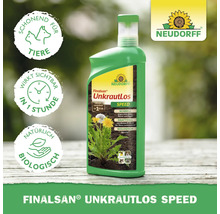 Finalsan UnkrautLos Speed Unkrautvernichter in einer grünen Flasche
