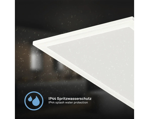 IP44 Spritzwasserschutz bedeutet Schutz gegen allseitiges Spritzwasser.