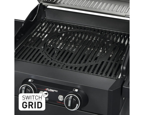 Gasgrill mit Grillrost und Bedienelementen