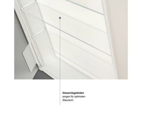 Glass shelves for optimal storage space