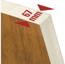 Laminatbodenstärke 67 mm