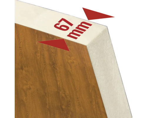 Laminatbodenstärke 67 mm