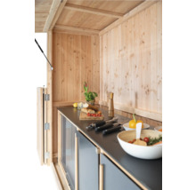 Grillhaus Konsta groß 337 x 95 cm natur
