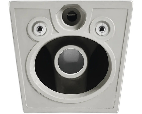 Aufgeschnittene Keramiktoilette zur Wandmontage mit Spülkastenanschluss