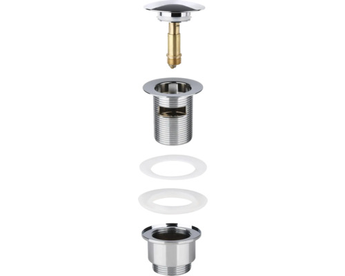 Waschtischablaufgarnitur mit Ventilstöpsel und Dichtungen