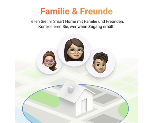Smart Home mit Familie und Freunden teilen. Kontrolle des Zugangs.