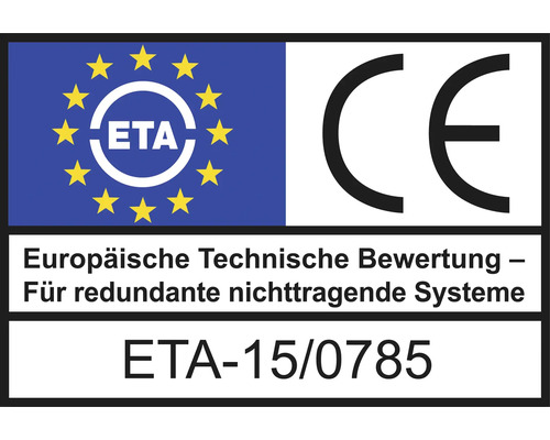 ETA 15/0785 Siegel Europäische Technische Bewertung für redundante, nichttragende Systeme