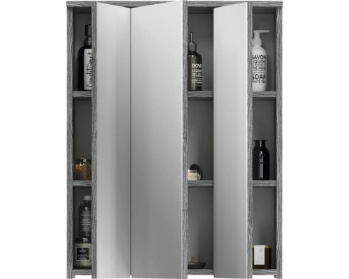 Spiegelschrank mit mehreren Ablagen zur Aufbewahrung von Badutensilien