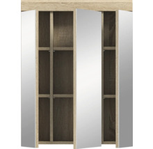 Offener Spiegelschrank aus Holz mit Einlegeböden