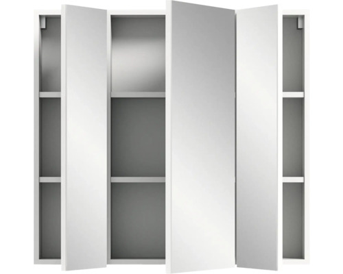 Offener Spiegelschrank mit Einlegeböden