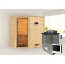 Sauna mit Ofen und Steuerung