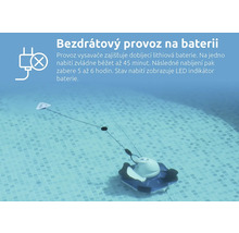 Akkubetriebener Poolroboter im Schwimmbad