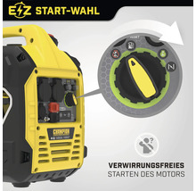 Champion Stromerzeuger mit Easy Start Wahlschalter für einfaches Motorstarten