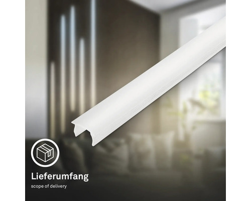 LED-Profil für indirekte Beleuchtung im Innenraum