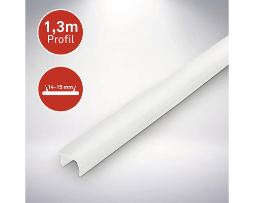 LED Profil mit 1,3 Meter Länge und 14 bis 15 Millimeter Breite