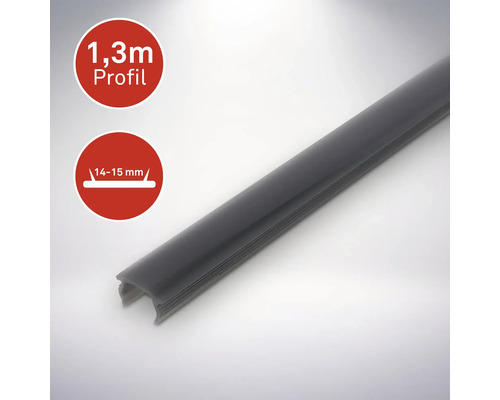 LED Profil mit 1,3 Meter Länge und 14 bis 15 Millimeter Breite