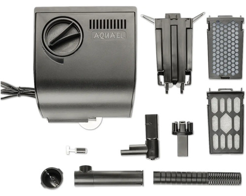 Aquael Innenfilter mit Zubehör zur Reinigung von Aquarienwasser.
