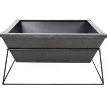 Blumenkasten aus Metall mit Ablage