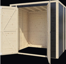 Gartenhaus Bertilo Cubico 2 Fineline 208 x 171 cm schwarz